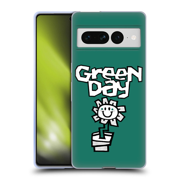 Green Day Graphics Flower Soft Gel Case for Google Pixel 7 Pro