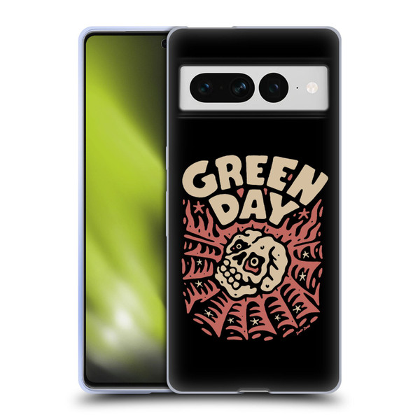 Green Day Graphics Skull Spider Soft Gel Case for Google Pixel 7 Pro