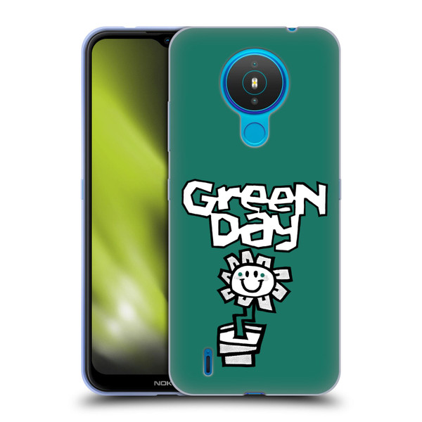 Green Day Graphics Flower Soft Gel Case for Nokia 1.4