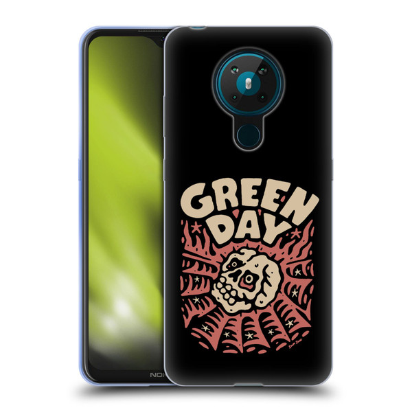 Green Day Graphics Skull Spider Soft Gel Case for Nokia 5.3
