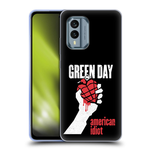 Green Day Graphics American Idiot Soft Gel Case for Nokia X30