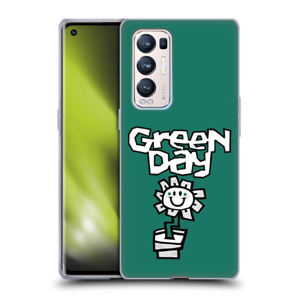 Green Day Graphics Flower Soft Gel Case for OPPO Find X3 Neo / Reno5 Pro+ 5G