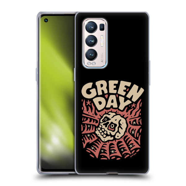 Green Day Graphics Skull Spider Soft Gel Case for OPPO Find X3 Neo / Reno5 Pro+ 5G