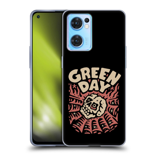 Green Day Graphics Skull Spider Soft Gel Case for OPPO Reno7 5G / Find X5 Lite