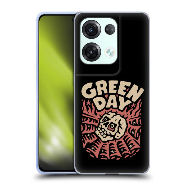 Green Day Graphics Skull Spider Soft Gel Case for OPPO Reno8 Pro