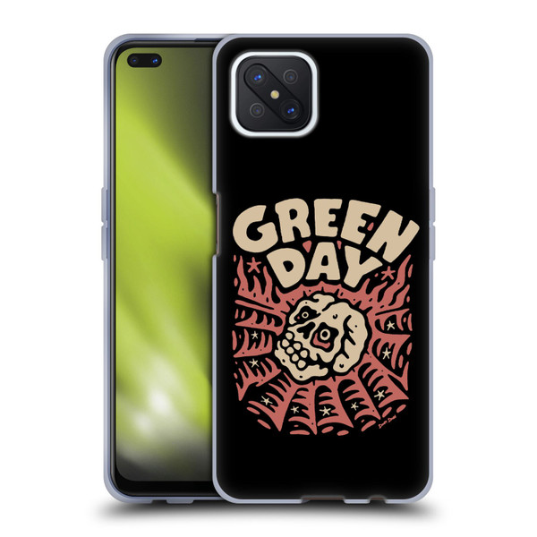 Green Day Graphics Skull Spider Soft Gel Case for OPPO Reno4 Z 5G