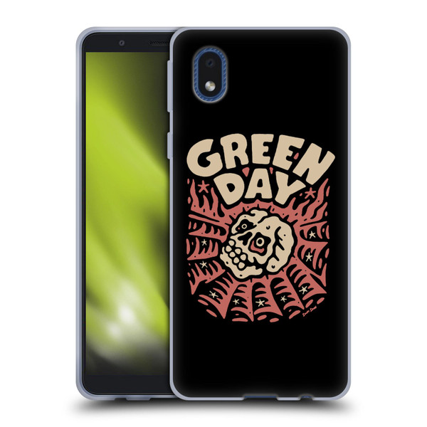 Green Day Graphics Skull Spider Soft Gel Case for Samsung Galaxy A01 Core (2020)