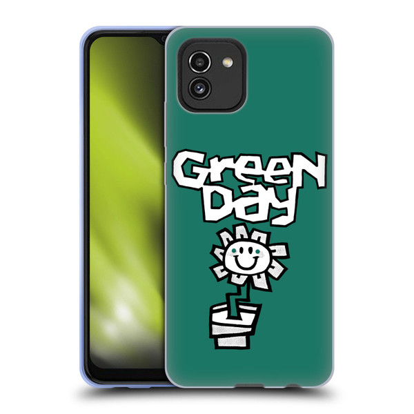 Green Day Graphics Flower Soft Gel Case for Samsung Galaxy A03 (2021)