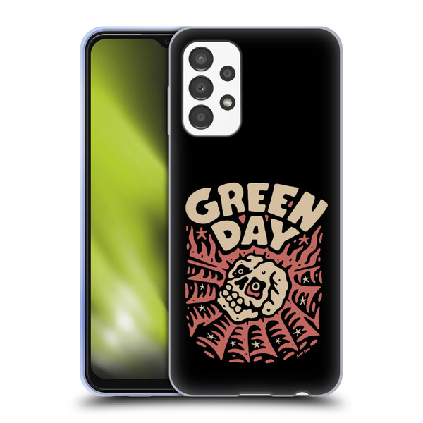 Green Day Graphics Skull Spider Soft Gel Case for Samsung Galaxy A13 (2022)