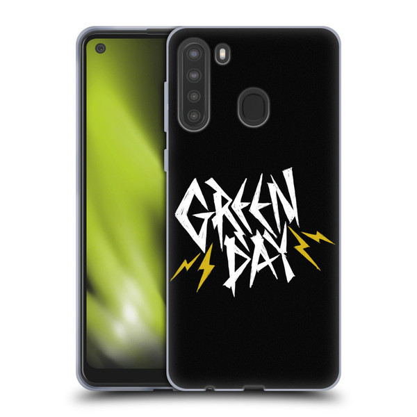 Green Day Graphics Bolts Soft Gel Case for Samsung Galaxy A21 (2020)
