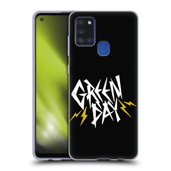 Green Day Graphics Bolts Soft Gel Case for Samsung Galaxy A21s (2020)