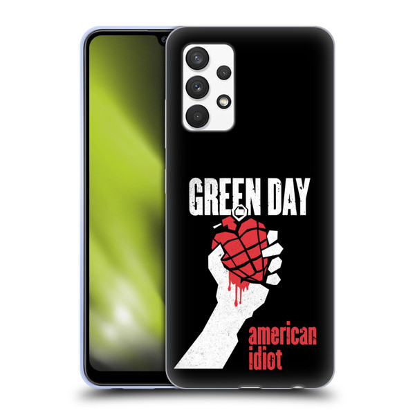 Green Day Graphics American Idiot Soft Gel Case for Samsung Galaxy A32 (2021)