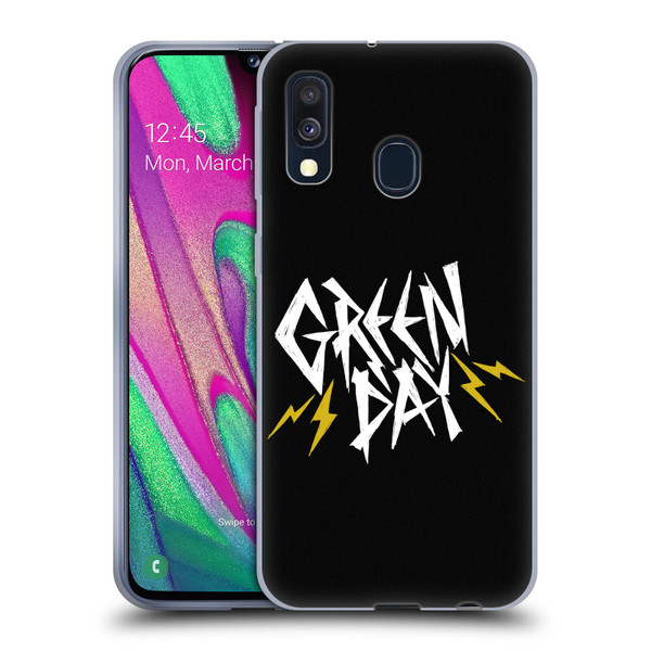 Green Day Graphics Bolts Soft Gel Case for Samsung Galaxy A40 (2019)