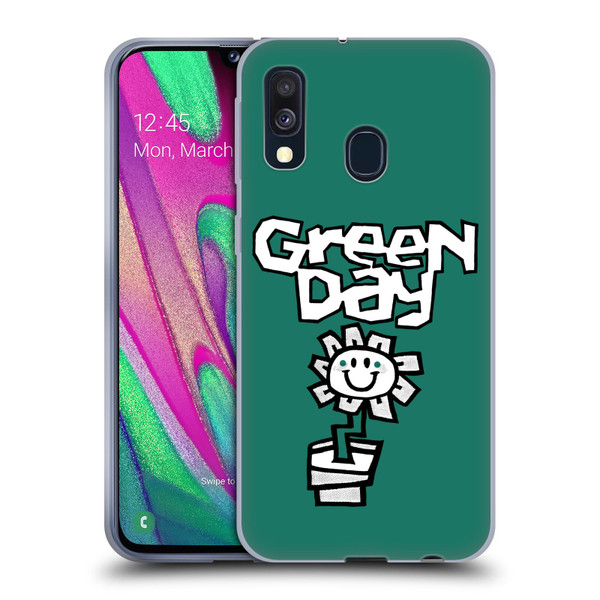 Green Day Graphics Flower Soft Gel Case for Samsung Galaxy A40 (2019)