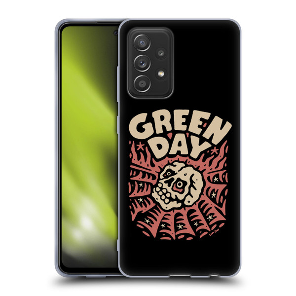 Green Day Graphics Skull Spider Soft Gel Case for Samsung Galaxy A52 / A52s / 5G (2021)