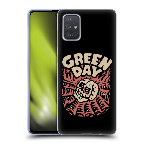 Green Day Graphics Skull Spider Soft Gel Case for Samsung Galaxy A71 (2019)