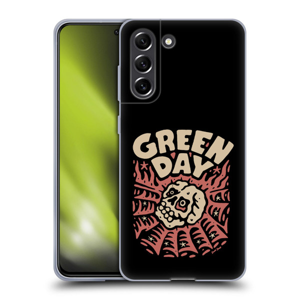 Green Day Graphics Skull Spider Soft Gel Case for Samsung Galaxy S21 FE 5G