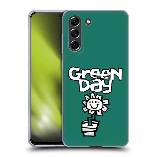 Green Day Graphics Flower Soft Gel Case for Samsung Galaxy S21 FE 5G