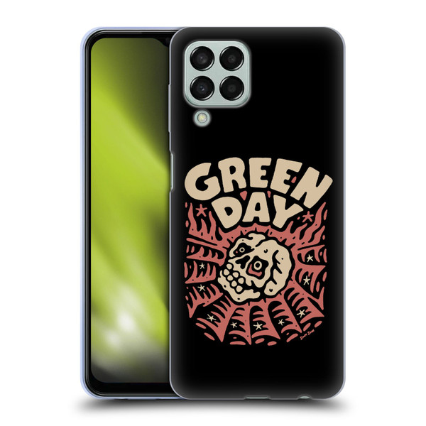 Green Day Graphics Skull Spider Soft Gel Case for Samsung Galaxy M33 (2022)