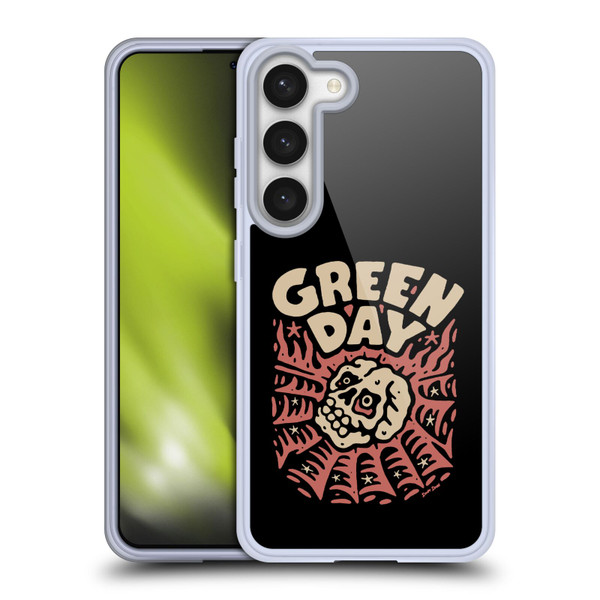 Green Day Graphics Skull Spider Soft Gel Case for Samsung Galaxy S23 5G