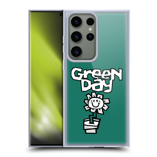 Green Day Graphics Flower Soft Gel Case for Samsung Galaxy S23 Ultra 5G