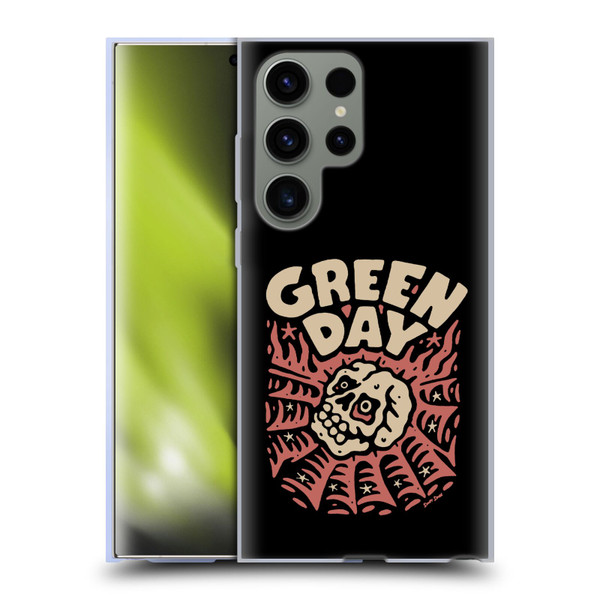 Green Day Graphics Skull Spider Soft Gel Case for Samsung Galaxy S23 Ultra 5G