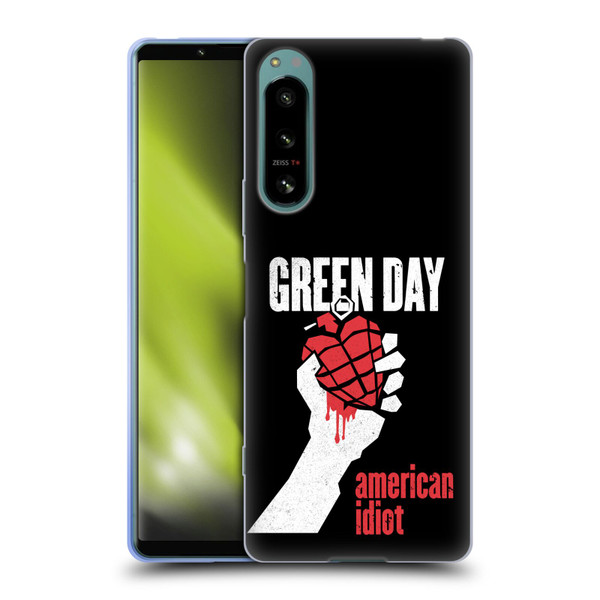 Green Day Graphics American Idiot Soft Gel Case for Sony Xperia 5 IV