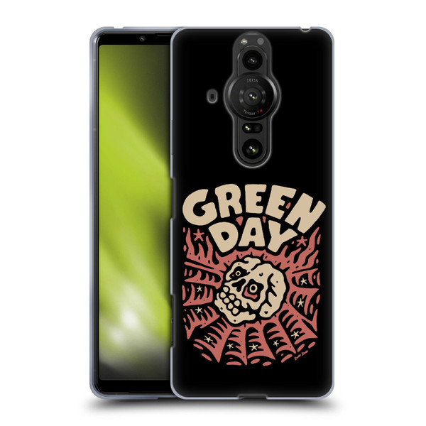 Green Day Graphics Skull Spider Soft Gel Case for Sony Xperia Pro-I