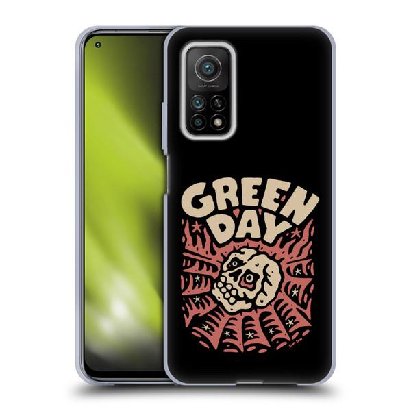Green Day Graphics Skull Spider Soft Gel Case for Xiaomi Mi 10T 5G