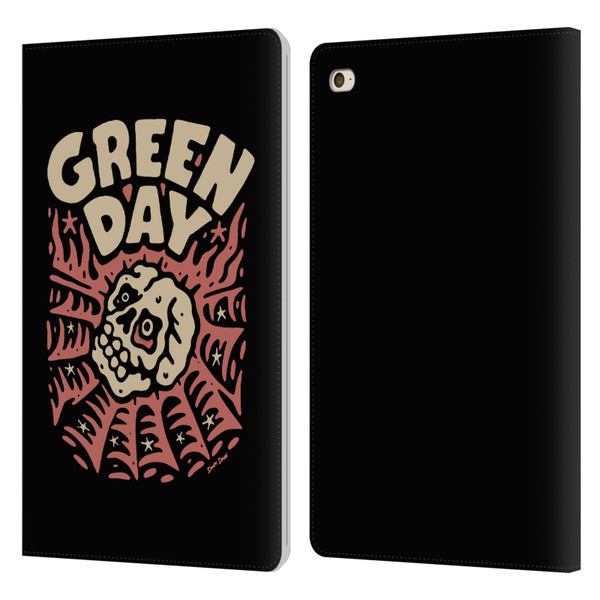 Green Day Graphics Skull Spider Leather Book Wallet Case Cover For Apple iPad mini 4