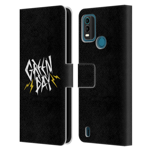 Green Day Graphics Bolts Leather Book Wallet Case Cover For Nokia G11 Plus