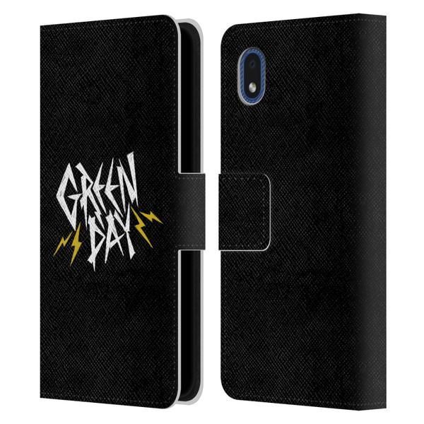 Green Day Graphics Bolts Leather Book Wallet Case Cover For Samsung Galaxy A01 Core (2020)