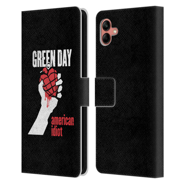 Green Day Graphics American Idiot Leather Book Wallet Case Cover For Samsung Galaxy A04 (2022)