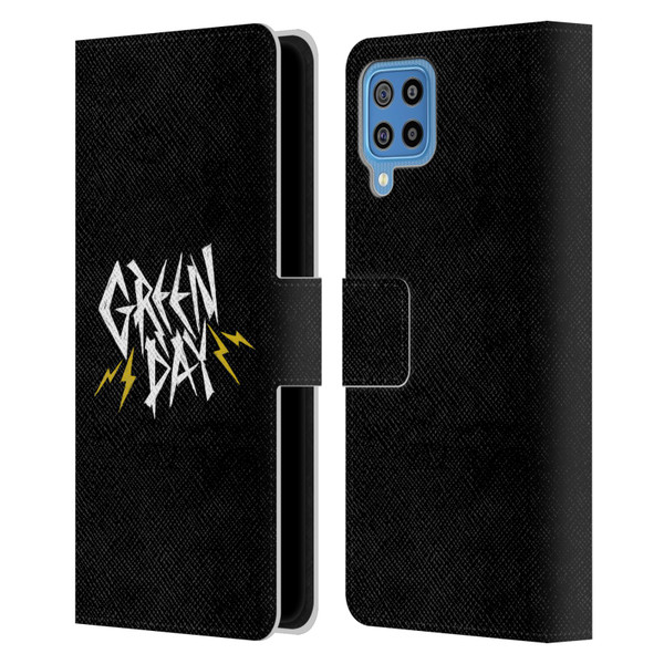 Green Day Graphics Bolts Leather Book Wallet Case Cover For Samsung Galaxy F22 (2021)