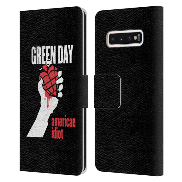 Green Day Graphics American Idiot Leather Book Wallet Case Cover For Samsung Galaxy S10
