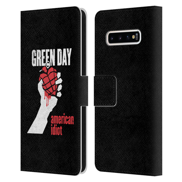 Green Day Graphics American Idiot Leather Book Wallet Case Cover For Samsung Galaxy S10+ / S10 Plus