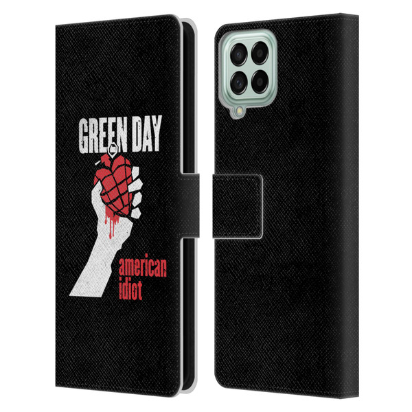 Green Day Graphics American Idiot Leather Book Wallet Case Cover For Samsung Galaxy M33 (2022)