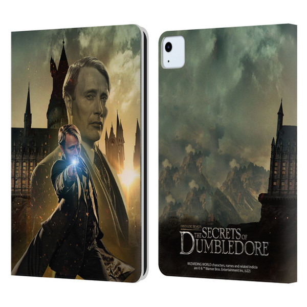 Fantastic Beasts: Secrets of Dumbledore Character Art Gellert Grindelwald Leather Book Wallet Case Cover For Apple iPad Air 2020 / 2022