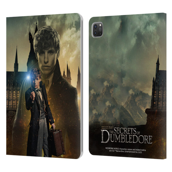 Fantastic Beasts: Secrets of Dumbledore Character Art Newt Scamander Leather Book Wallet Case Cover For Apple iPad Pro 11 2020 / 2021 / 2022