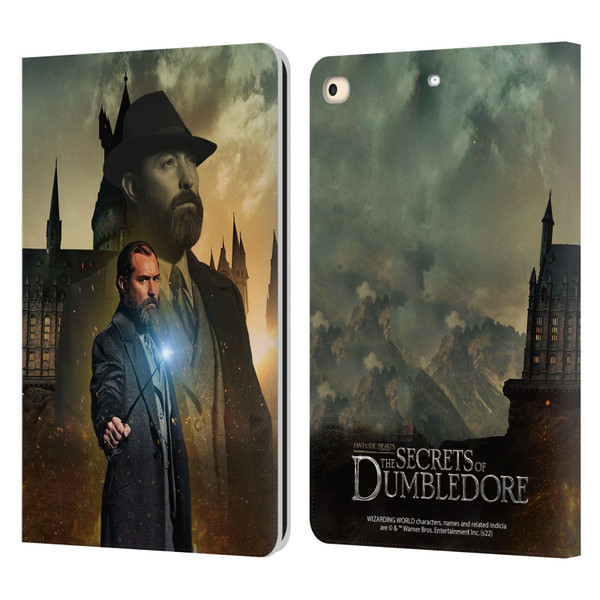 Fantastic Beasts: Secrets of Dumbledore Character Art Albus Dumbledore Leather Book Wallet Case Cover For Apple iPad 9.7 2017 / iPad 9.7 2018