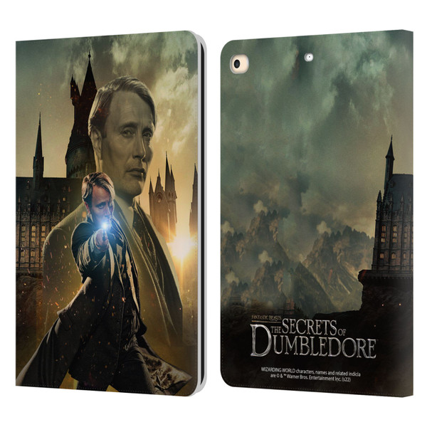 Fantastic Beasts: Secrets of Dumbledore Character Art Gellert Grindelwald Leather Book Wallet Case Cover For Apple iPad 9.7 2017 / iPad 9.7 2018