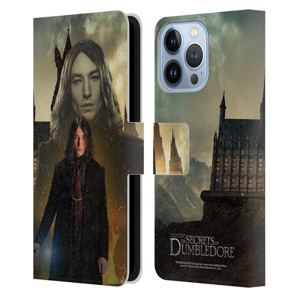 Fantastic Beasts: Secrets of Dumbledore Character Art Credence Barebone Leather Book Wallet Case Cover For Apple iPhone 13 Pro