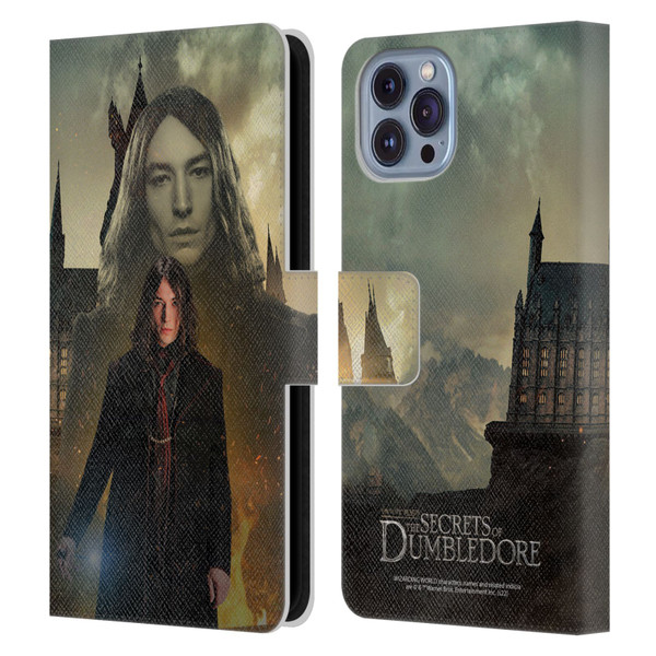 Fantastic Beasts: Secrets of Dumbledore Character Art Credence Barebone Leather Book Wallet Case Cover For Apple iPhone 14