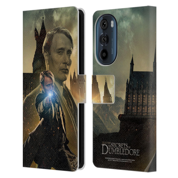 Fantastic Beasts: Secrets of Dumbledore Character Art Gellert Grindelwald Leather Book Wallet Case Cover For Motorola Edge 30