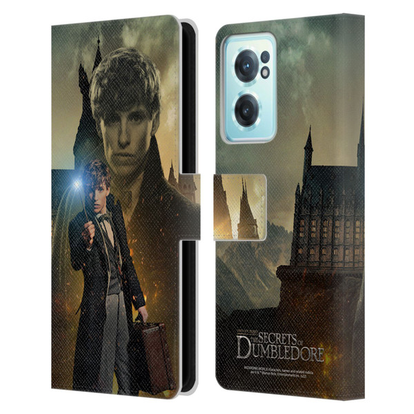 Fantastic Beasts: Secrets of Dumbledore Character Art Newt Scamander Leather Book Wallet Case Cover For OnePlus Nord CE 2 5G