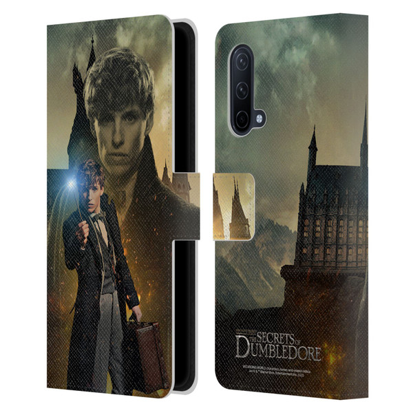 Fantastic Beasts: Secrets of Dumbledore Character Art Newt Scamander Leather Book Wallet Case Cover For OnePlus Nord CE 5G