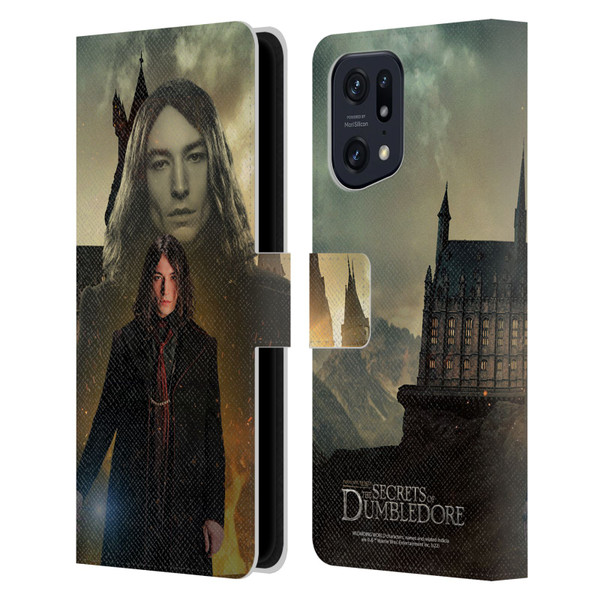 Fantastic Beasts: Secrets of Dumbledore Character Art Credence Barebone Leather Book Wallet Case Cover For OPPO Find X5