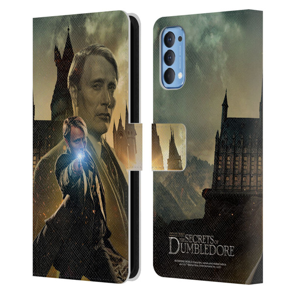 Fantastic Beasts: Secrets of Dumbledore Character Art Gellert Grindelwald Leather Book Wallet Case Cover For OPPO Reno 4 5G