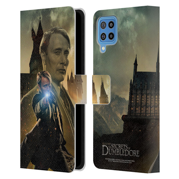Fantastic Beasts: Secrets of Dumbledore Character Art Gellert Grindelwald Leather Book Wallet Case Cover For Samsung Galaxy F22 (2021)