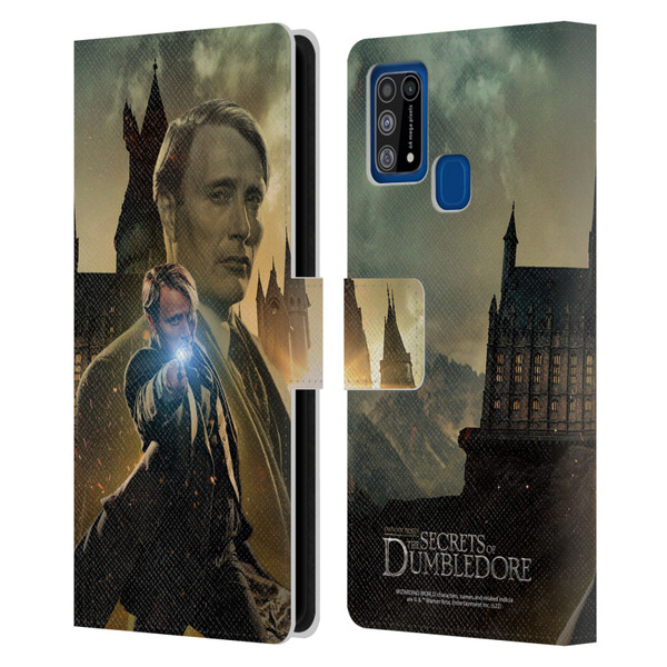 Fantastic Beasts: Secrets of Dumbledore Character Art Gellert Grindelwald Leather Book Wallet Case Cover For Samsung Galaxy M31 (2020)